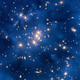 Efecto de lente gravitacional en la galaxia CL0024+17, supuestamente debido a la materia oscura
